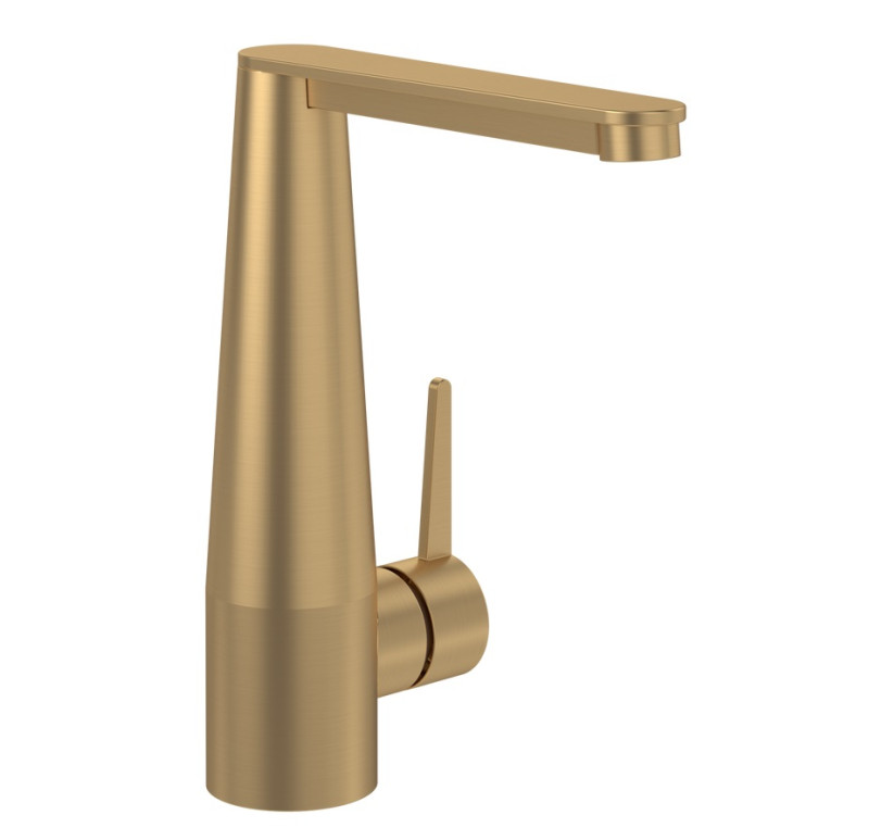 Villeroy&Boch Conum bateria umywalkowa z korkiem złoty szczotkowany TVW12700400076