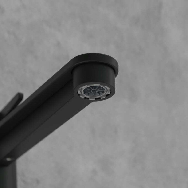 Villeroy&Boch Conum bateria umywalkowa wysoka z korkiem czarny matowy TVW127005000K5