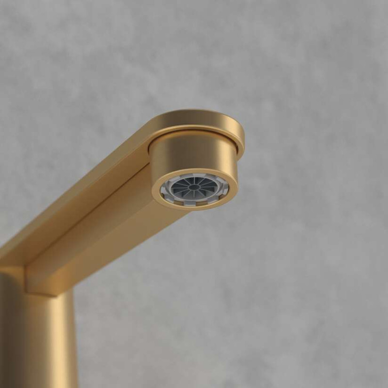 Villeroy&Boch Conum bateria umywalkowa trzyotworowa bez korka złoty szczotkowany TVW12700100176