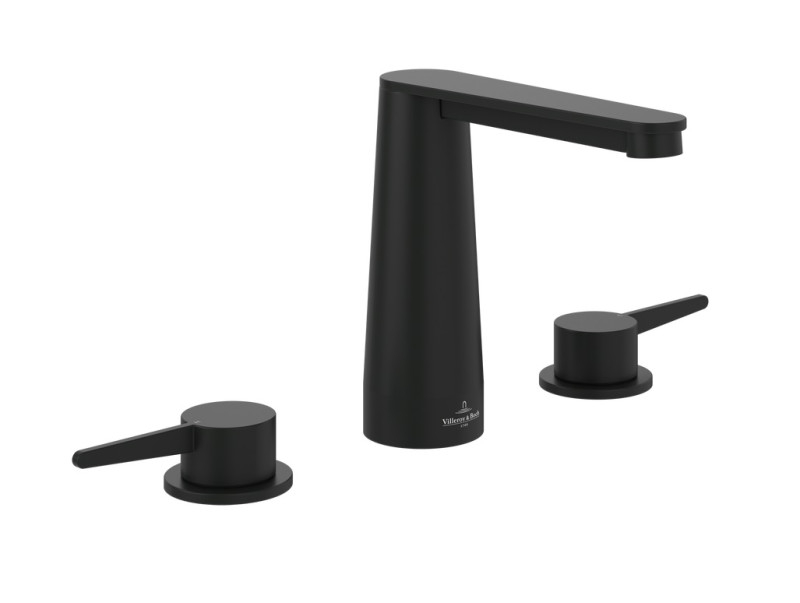 Villeroy&Boch Conum bateria umywalkowa trzyotworowa bez korka czarny matowy TVW127001001K5