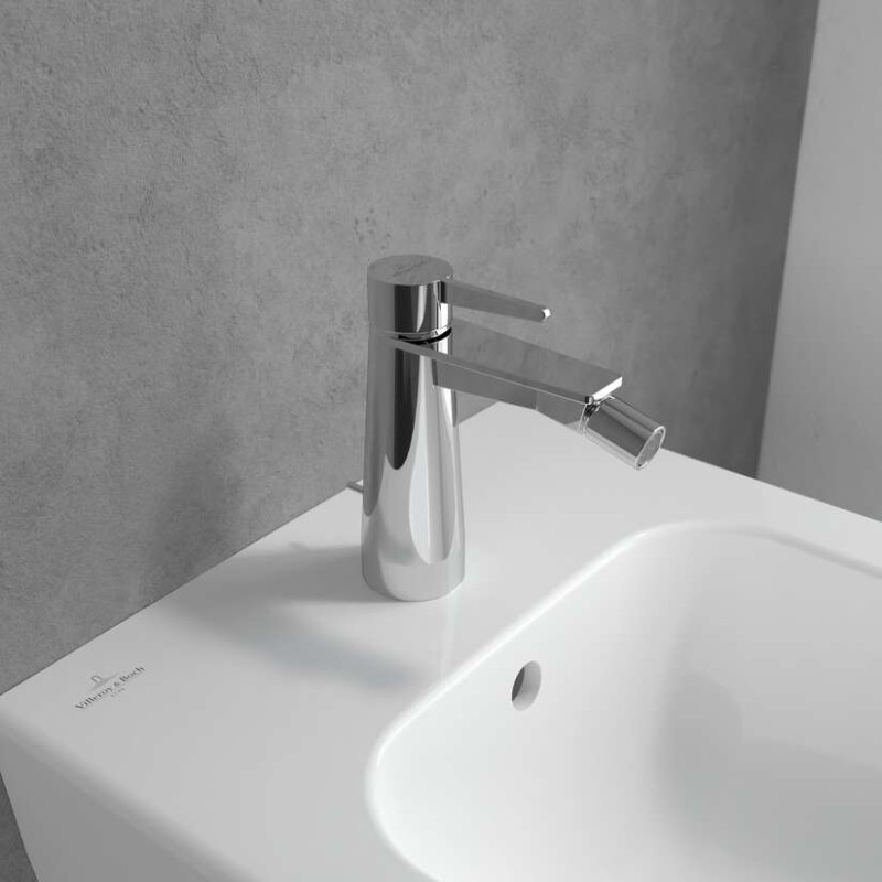 Villeroy&Boch Conum bateria bidetowa z korkiem chrom połysk TVB12700100061