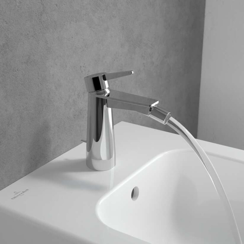 Villeroy&Boch Conum bateria bidetowa z korkiem chrom połysk TVB12700100061