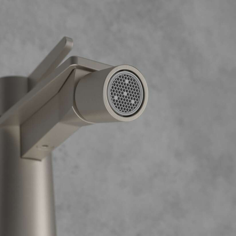 Villeroy&Boch Conum bateria bidetowa z korkiem nikiel szczotkowany TVB12700100064