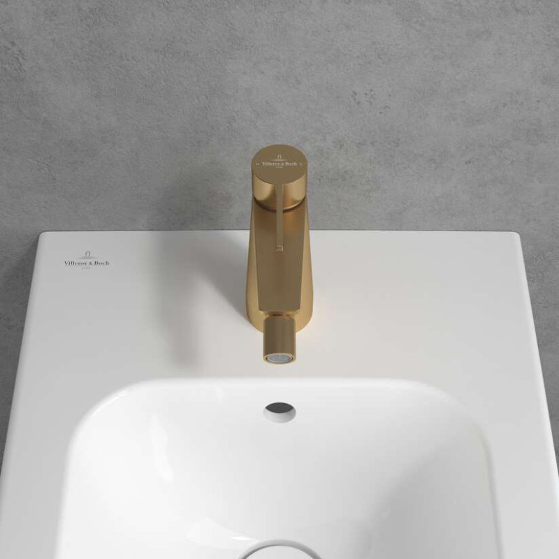 Villeroy&Boch Conum bateria bidetowa z korkiem złoty szczotkowany TVB12700100076