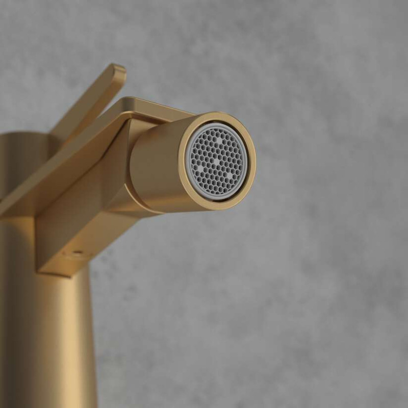 Villeroy&Boch Conum bateria bidetowa z korkiem złoty szczotkowany TVB12700100076