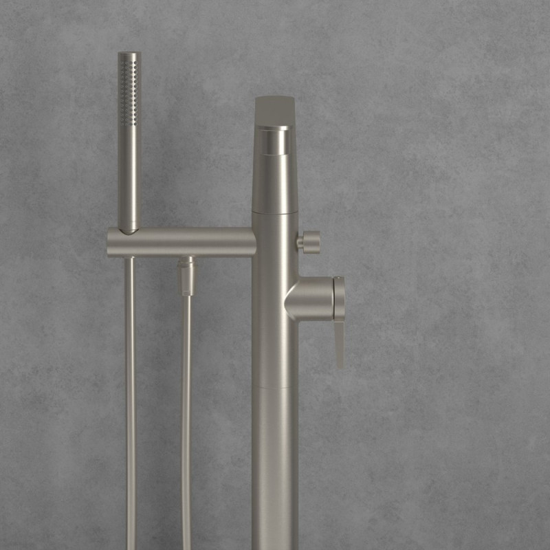 Villeroy&Boch Conum bateria wannowa wolnostojąca nikiel szczotkowany TVT12700400064