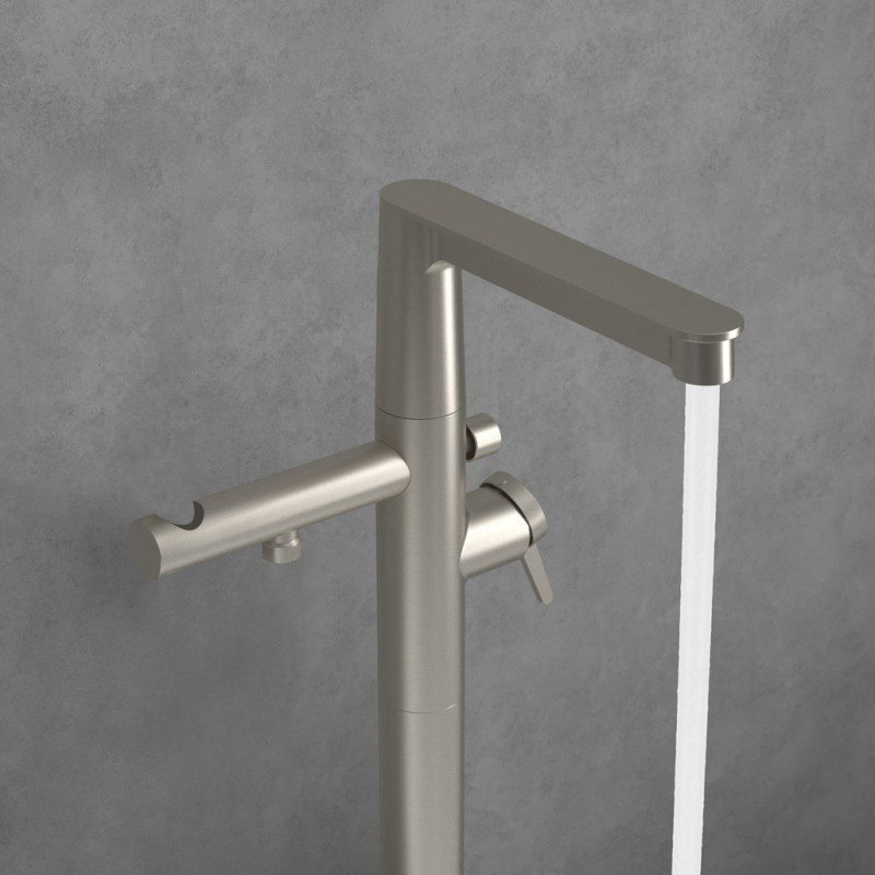 Villeroy&Boch Conum bateria wannowa wolnostojąca nikiel szczotkowany TVT12700400064