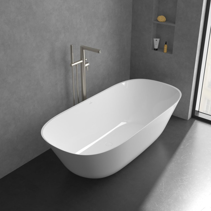 Villeroy&Boch Conum bateria wannowa wolnostojąca nikiel szczotkowany TVT12700400064