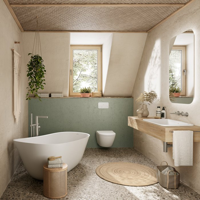 Villeroy&Boch Conum bateria wannowa wolnostojąca nikiel szczotkowany TVT12700400064