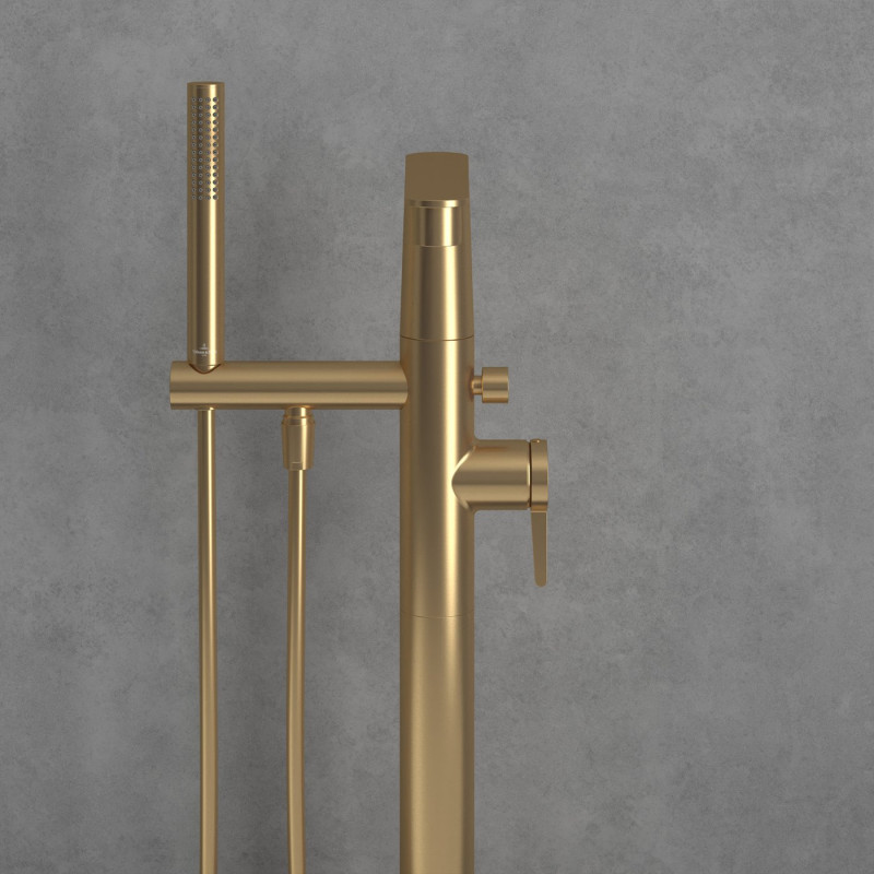 Villeroy&Boch Conum bateria wannowa wolnostojąca złoty szczotkowany TVT12700400076