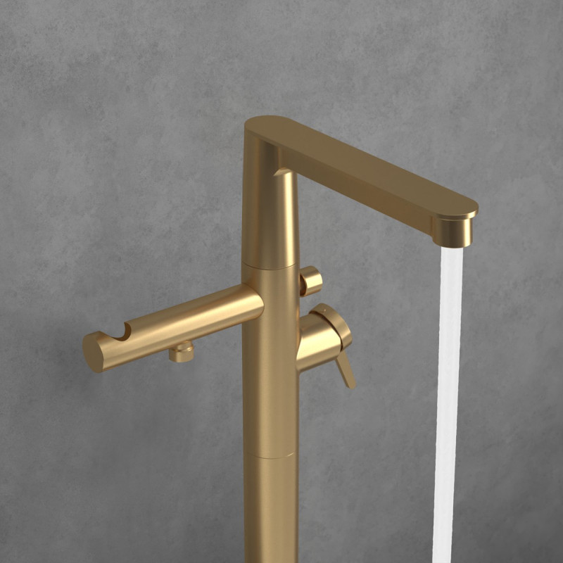 Villeroy&Boch Conum bateria wannowa wolnostojąca złoty szczotkowany TVT12700400076