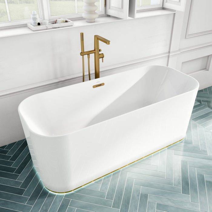 Villeroy&Boch Conum bateria wannowa wolnostojąca złoty szczotkowany TVT12700400076