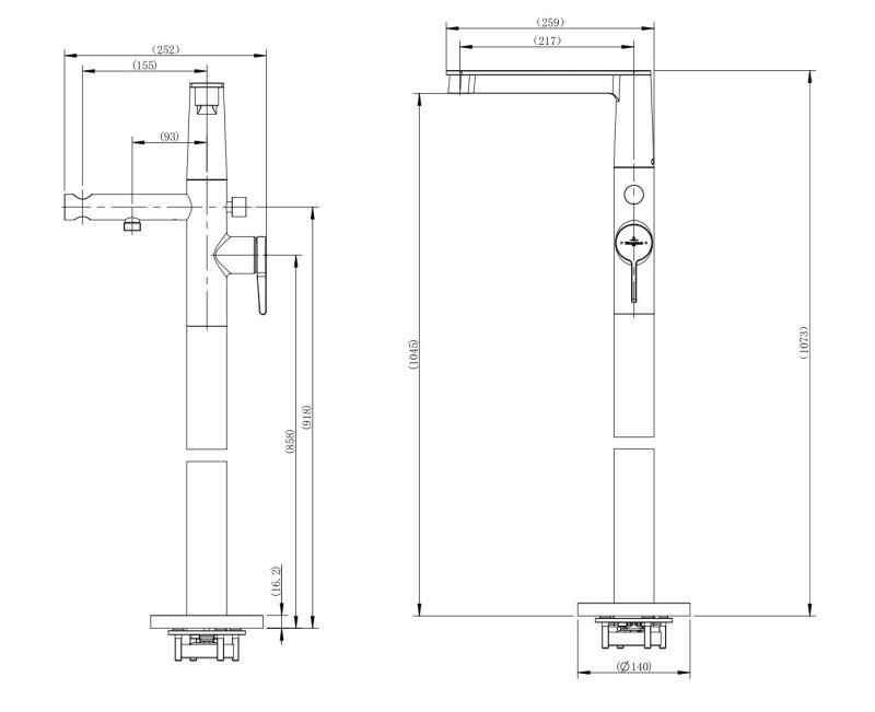 Villeroy&Boch Conum bateria wannowa wolnostojąca czarny matowy TVT127004000K5