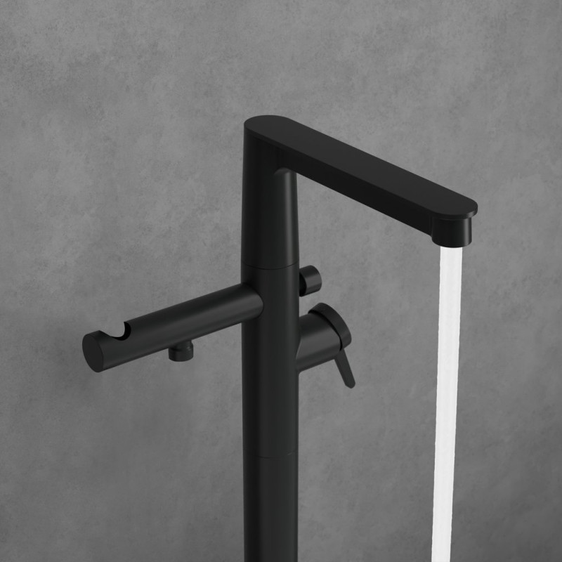 Villeroy&Boch Conum bateria wannowa wolnostojąca czarny matowy TVT127004000K5