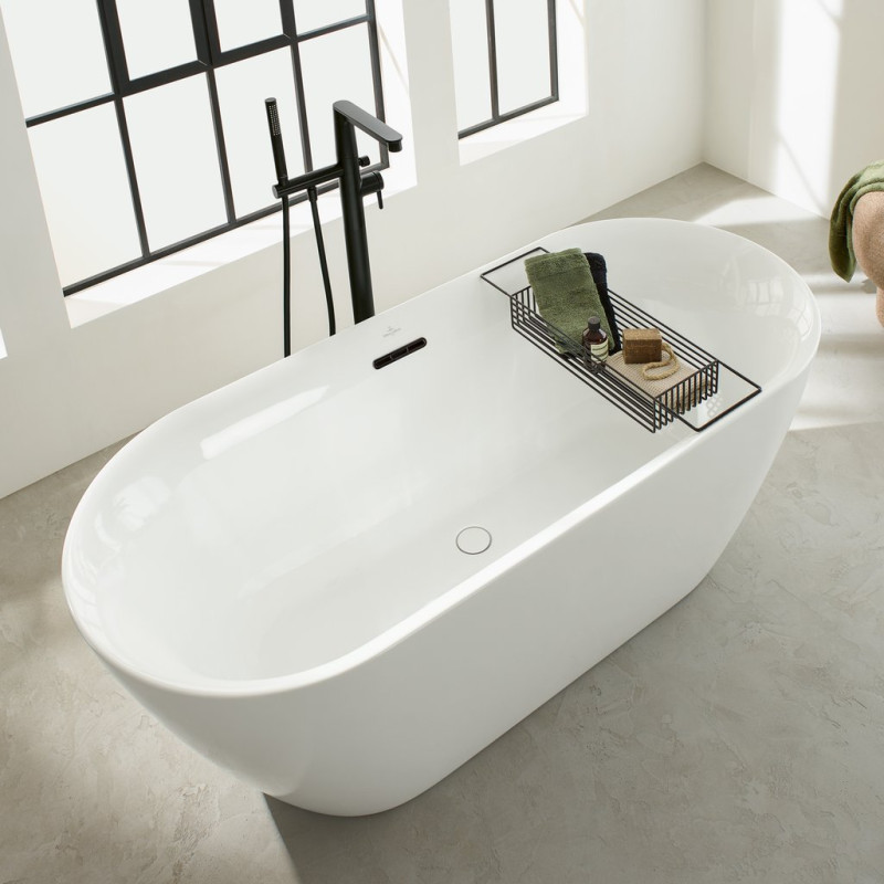 Villeroy&Boch Conum bateria wannowa wolnostojąca czarny matowy TVT127004000K5