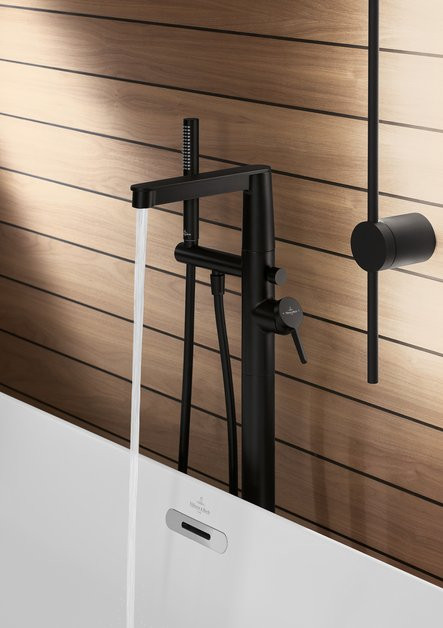 Villeroy&Boch Conum bateria wannowa wolnostojąca czarny matowy TVT127004000K5