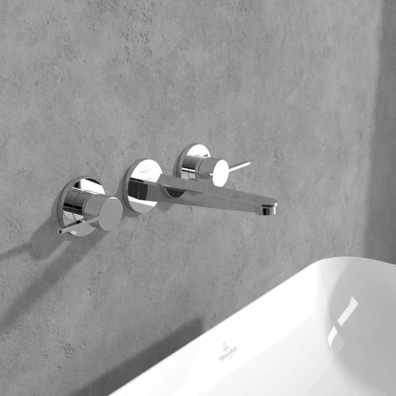 Villeroy&Boch Conum bateria umywalkowa podtynkowa trzyotworowa chrom połysk TVW12700200061