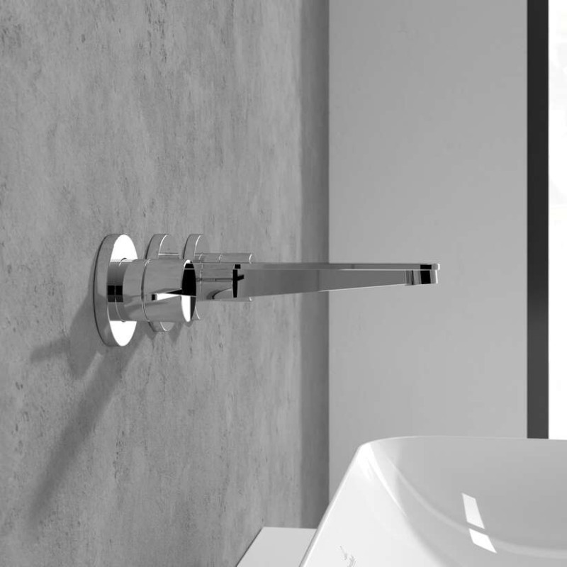 Villeroy&Boch Conum bateria umywalkowa podtynkowa trzyotworowa chrom połysk TVW12700200061