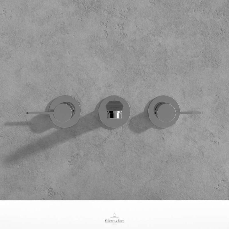 Villeroy&Boch Conum bateria umywalkowa podtynkowa trzyotworowa chrom połysk TVW12700200061