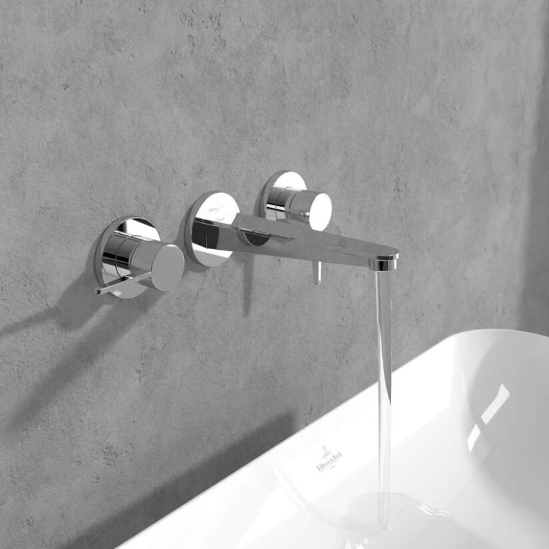 Villeroy&Boch Conum bateria umywalkowa podtynkowa trzyotworowa chrom połysk TVW12700200061