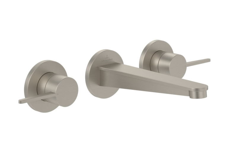 Villeroy&Boch Conum bateria umywalkowa podtynkowa trzyotworowa nikiel szczotkowany TVW12700200064