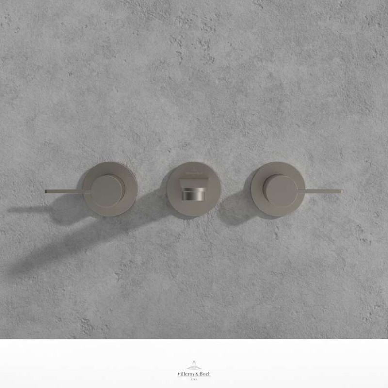 Villeroy&Boch Conum bateria umywalkowa podtynkowa trzyotworowa nikiel szczotkowany TVW12700200064