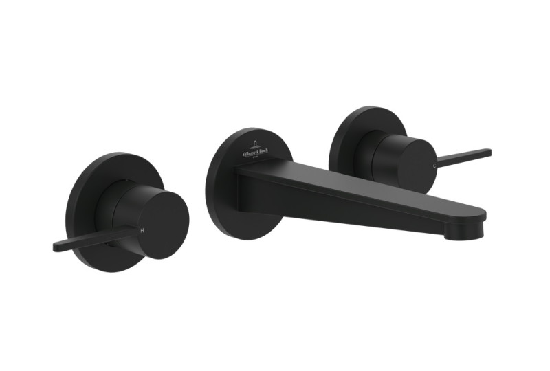 Villeroy&Boch Conum bateria umywalkowa podtynkowa trzyotworowa czarny matowy TVW127002000K5