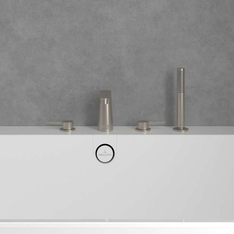 Villeroy&Boch Conum bateria wannowa czterootworowa nikiel szczotkowany TVT12700200064