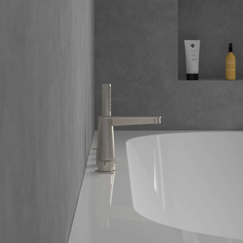 Villeroy&Boch Conum bateria wannowa czterootworowa nikiel szczotkowany TVT12700200064