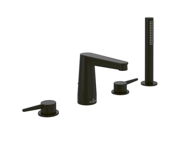 Villeroy&Boch Conum bateria wannowa czterootworowa czarny matowy TVT127002000K5