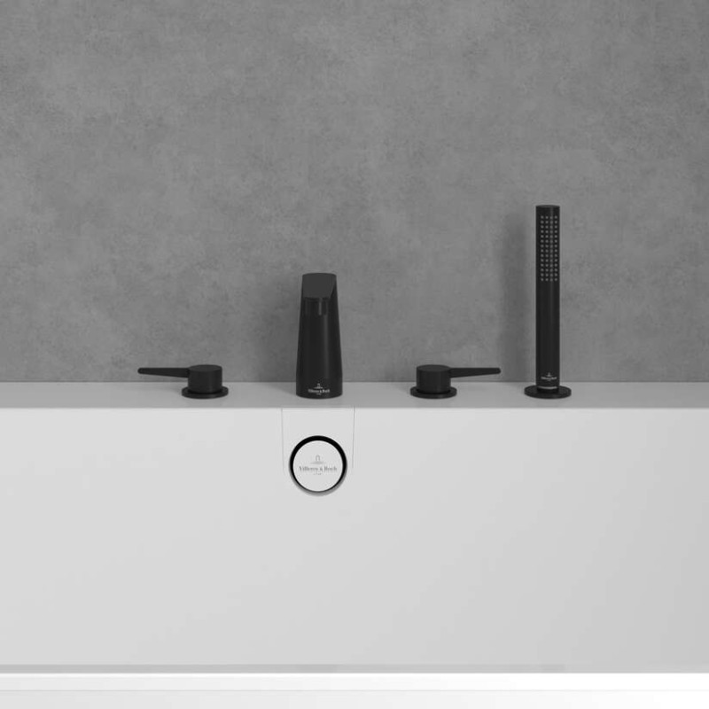 Villeroy&Boch Conum bateria wannowa czterootworowa czarny matowy TVT127002000K5