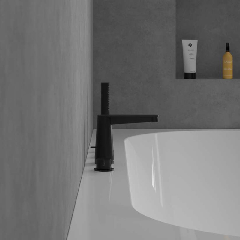 Villeroy&Boch Conum bateria wannowa czterootworowa czarny matowy TVT127002000K5