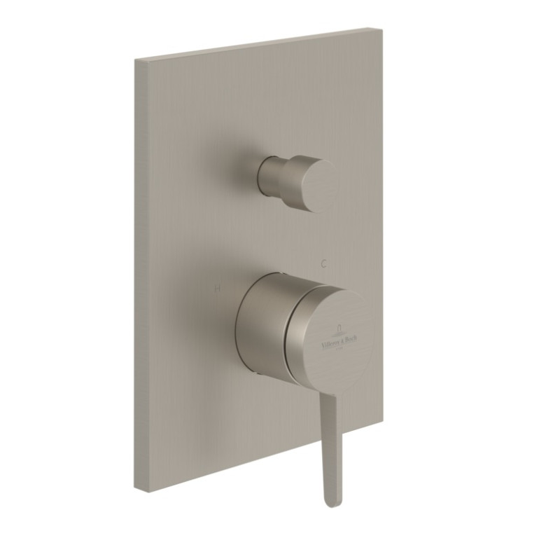 Villeroy&Boch Conum bateria wannowa podtynkowa nikiel szczotkowany TVT12700100064