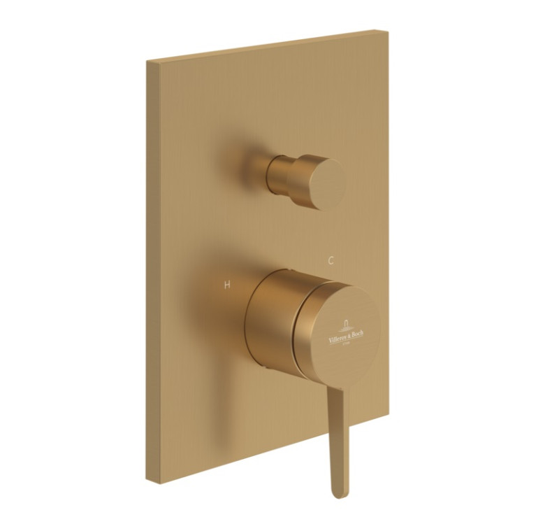 Villeroy&Boch Conum bateria wannowa podtynkowa złoty szczotkowany TVT12700100076