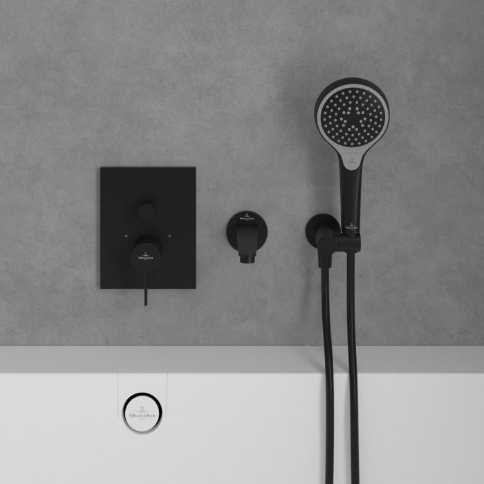 Villeroy&Boch Conum bateria wannowa podtynkowa czarny matowy TVT127001000K5