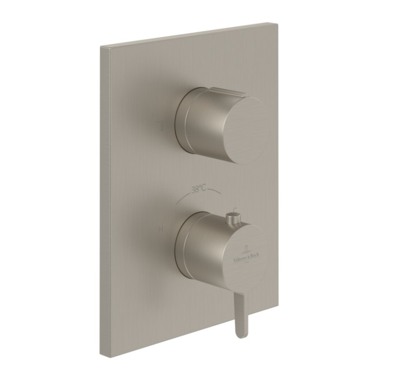 Villeroy&Boch Conum termostatyczna bateria prysznicowa podtynkowa nikiel szczotkowany TVS12700100064