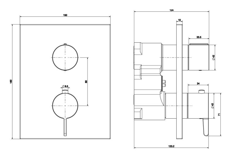 Villeroy&Boch Conum termostatyczna bateria wannowa podtynkowa chrom połysk TVS12700200061