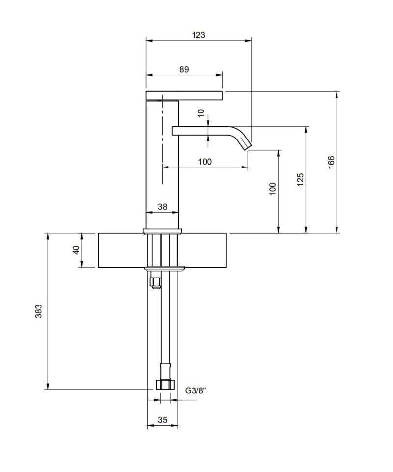 Villeroy&Boch Dawn bateria umywalkowa bez korka chrom połysk TVW10610315261