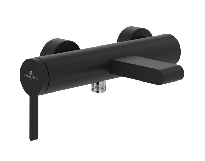 Villeroy&Boch Dawn bateria wannowa ścienna czarny matowy TVT106501151K5