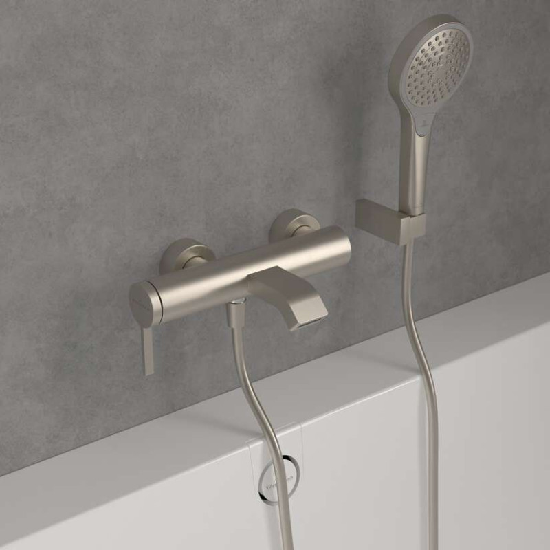 Villeroy&Boch Dawn bateria wannowa ścienna nikiel szczotkowany TVT10650115264