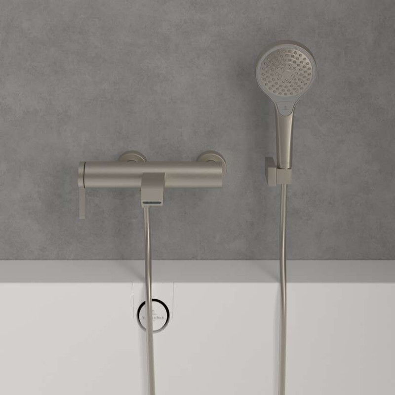 Villeroy&Boch Dawn bateria wannowa ścienna nikiel szczotkowany TVT10650115264