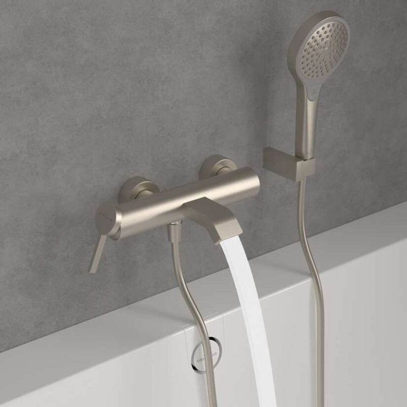 Villeroy&Boch Dawn bateria wannowa ścienna nikiel szczotkowany TVT10650115264