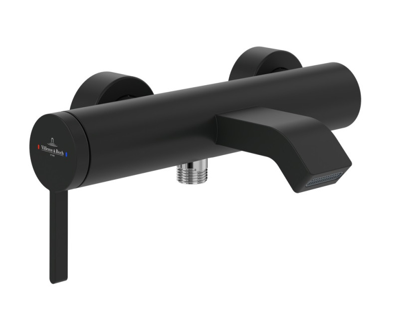 Villeroy&Boch Dawn bateria wannowa ścienna czarny matowy TVT106501152K5