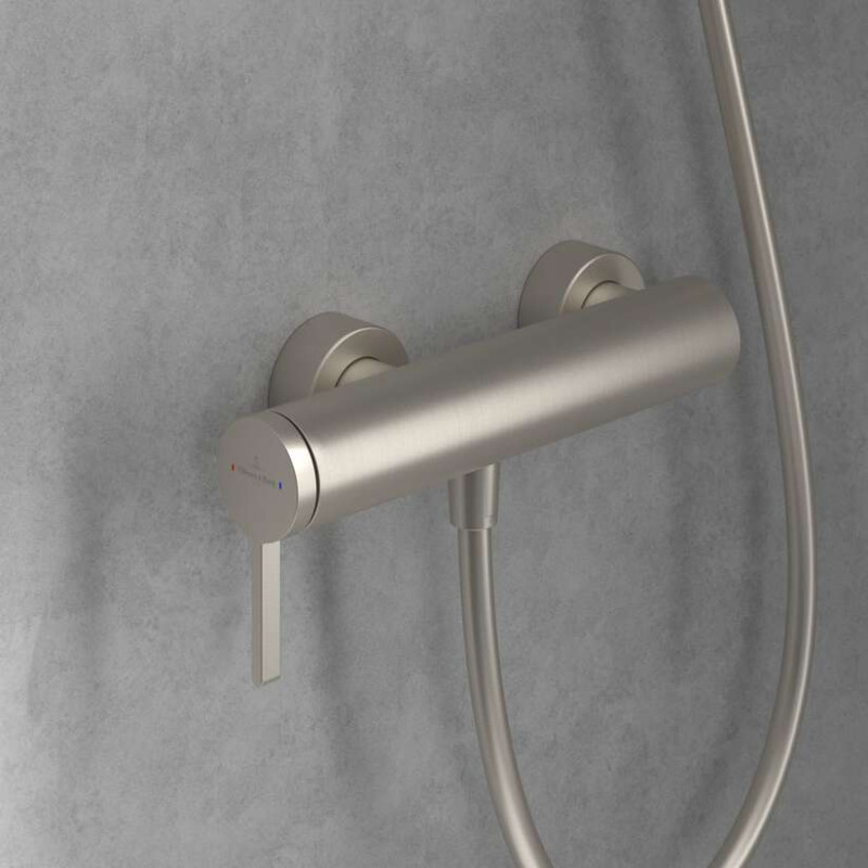 Villeroy&Boch Dawn bateria prysznicowa ścienna nikiel szczotkowany TVS10630115064