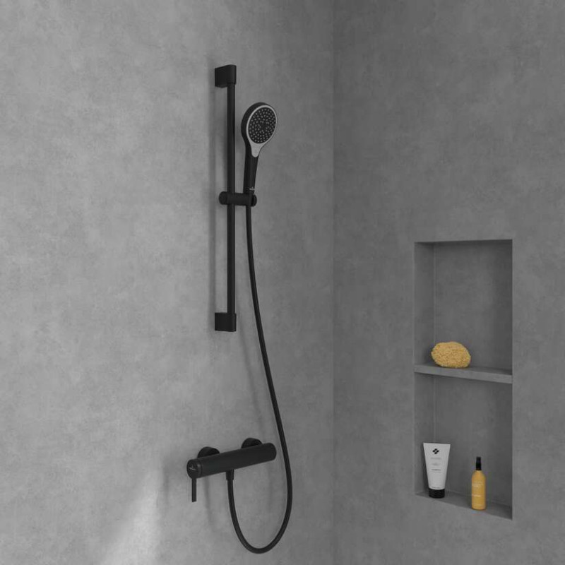 Villeroy&Boch Dawn bateria prysznicowa ścienna czarny matowy TVS106301150K5