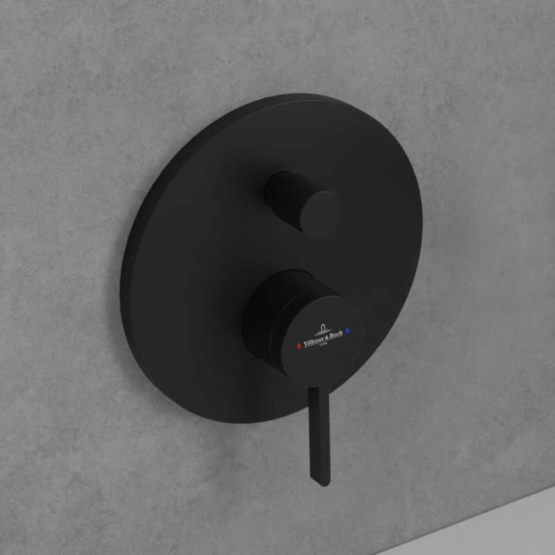 Villeroy&Boch Dawn bateria wannowo-prysznicowa podtynkowa czarny matowy TVS106353110K5