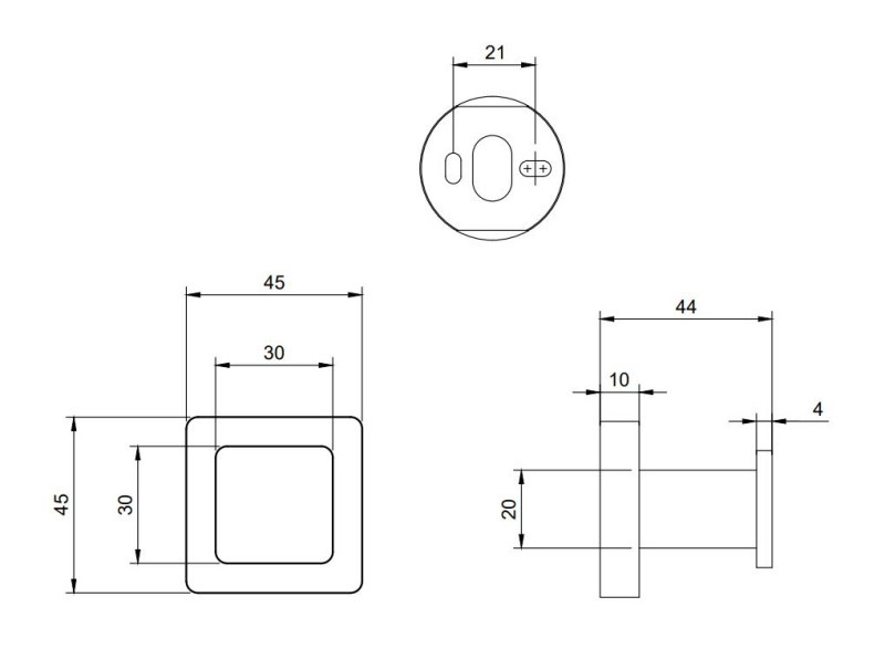 Villeroy&Boch Elements Striking haczyk pojedyńczy nikiel szczotkowany TVA15201100064
