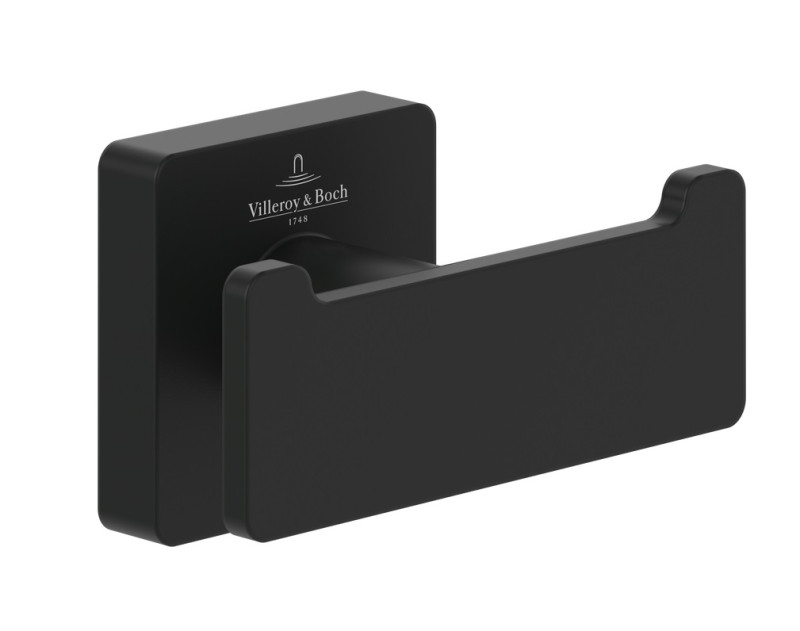 Villeroy&Boch Elements Striking podwójny haczyk czarny matowy TVA152012000K5