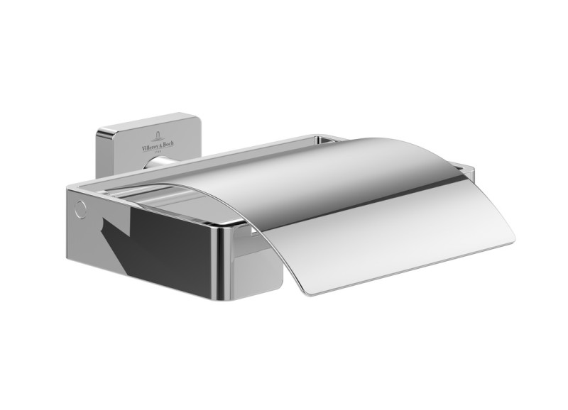 Villeroy&Boch Elements Striking uchwyt na papier toaletowy z pokrywą chrom połysk TVA15201300061
