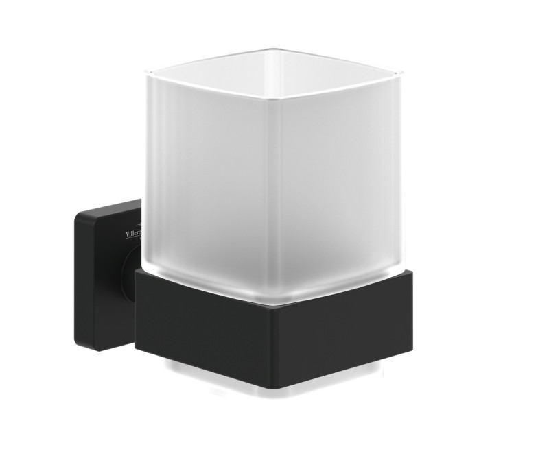 Villeroy&Boch Elements Striking szklanka z uchwytem wisząca czarny matowy TVA152019000K5